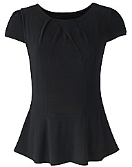 Joanna Hope Jersey Peplum Top
