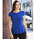 Joanna Hope Jersey Peplum Top