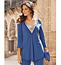 Joanna Hope Sequin VNeck Jersey Top