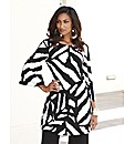 Joanna Hope Flared Sleeve Print Tunic