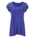 Joanna Hope Stud Shoulder Jersey Top