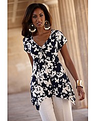Joanna Hope Butterfly Print Jersey Tunic