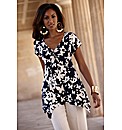 Joanna Hope Butterfly Print Jersey Tunic