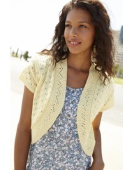 Knitted Short Sleeve Shrug Cardigan