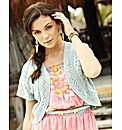 Knitted Short Sleeve Shrug Cardigan