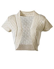 Knitted Short Sleeve Shrug Cardigan