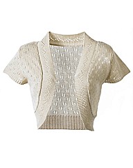 Knitted Short Sleeve Shrug Cardigan
