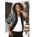 Batwing Striped Cardigan