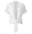 Asymmetric Roll Up Sleeve Shrug Cardigan