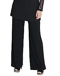 Wide Leg Jersey Trousers Length 31in