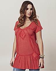 Frock & Frill Lace Trim Jersey Top