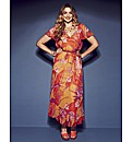Anna Scholz Belted Print Maxi Dress
