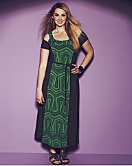 Anna Scholz Print Panel Maxi Dress