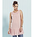 And Abigail Pleat Trim Sleeveless Blouse