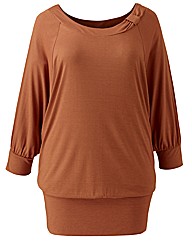 Jeffrey & Paula Knot Neck Jersey Top