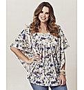 Frock & Frill Garden Print Cape Blouse