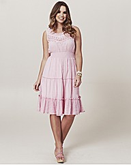 Frock and Frill Tiered Crochet Dress