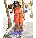Grazia Border Print Maxi Dress