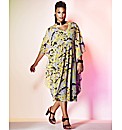 Grazia Print Kaftan Midi Dress