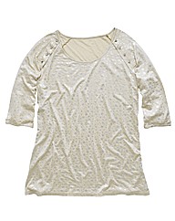 Angel Ribbons Skye Foil Print Top