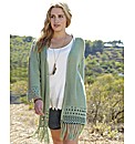 Angel Ribbons Lucy Fringe Trim Cardigan
