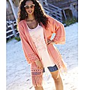 Angel Ribbons Lucy Fringe Trim Cardigan