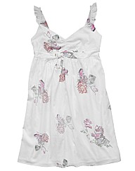 Angel Ribbons X Stitch Print Dress