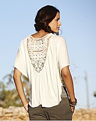 Spirit and Sands Lace Trim Shrug