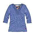 Spirit and Sands Jersey Ruffle Neck Top