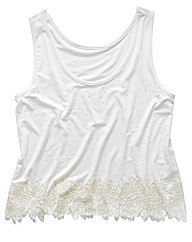 Angel Ribbons Bead Trim Vest Top