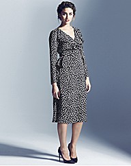 Project D Madison Spot Wrap Midi Dress