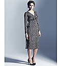 Project D Madison Spot Wrap Midi Dress