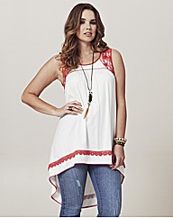 Frock & Frill Lace Shoulder Tunic Top