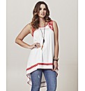 Frock & Frill Lace Shoulder Tunic Top