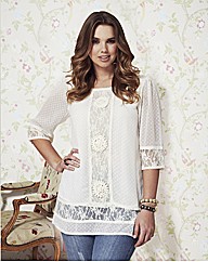 Frock & Frill Lace Trim Blouse