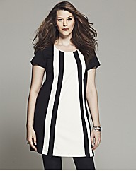 Bespoke Edie Contrast Panel Tunic Top