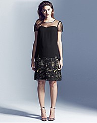 Project D Liberty Sheer Yoke Shift Dress