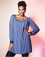 Grazia Cuff Detail Tunic Top