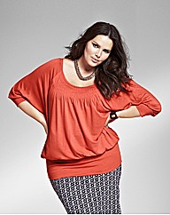 Jeffrey & Paula Ruch Neck Top Jeffrey & Paula Ruch Neck Top
