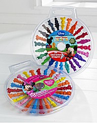 Mickey & Minnie Shaped Crayon Twin Pack