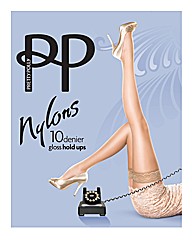 Pretty Polly Gloss Lace Hold Ups Pk2
