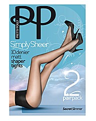 Pretty Polly Sheer Slimmer Tights Pk4