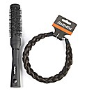 Babyliss Brown Braided Headband & Brush