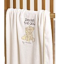 Personalised Button Corner Baby Blanket
