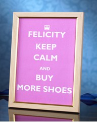 Personalised Keep Calm Framed Poster