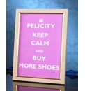 Personalised Keep Calm Framed Poster