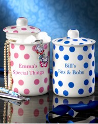 Personalised Polka Dots Storage Pots