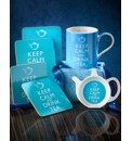 Personalised Keep Calm Drink Tea Set