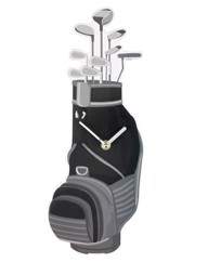 Golf Bag Wall Clock