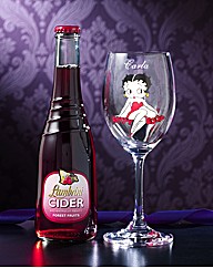 Personalised Betty Wine Glass & Lambrini